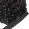 Luovce Ponytail Extension 100% Human Hair Kinky Straight Wrap Around Ponytail Hair Extension 22 inches Natural Colour view 3