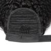 Luovce Ponytail Extension 100% Human Hair Kinky Straight Wrap Around Ponytail Hair Extension 22 inches Natural Colour view 4