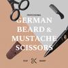 ONTAKI Pack of 2 Beard Scissor, Mustache Scissors - 1 German Steel Black & 1 Japanese Steel Silver - Hand Forged Scissors For Precision - Trimming Scissors for Beards, Mustache, Bangs & Hair view 2