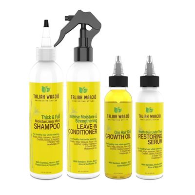 Taliah Waajid Protective Styles Regimen Care for Under Wig Care Bundle | Nourish, Moturize & Strengthen Hair Under Wig | Complete Protection | 24 oz