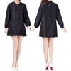 TopTie Custom Satin Long Sleeve Salon Smock, Unisex Barber Cape Jacket for Hair Stylist or Pet Grooming-Black-M view 2