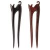 2PCS Wooden Hair Sticks French Twist Hair Pin, Handmade Ebony Sandalwood Hair Forks Hair Sticks for Buns, Vintage Chinese Hair Pins Hair Chopsticks for Long Thick Hair Women Chignon Bun Updo Hairstyle