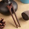 2PCS Wooden Hair Sticks French Twist Hair Pin, Handmade Ebony Sandalwood Hair Forks Hair Sticks for Buns, Vintage Chinese Hair Pins Hair Chopsticks for Long Thick Hair Women Chignon Bun Updo Hairstyle view 4