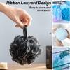 10 Pcs Shower Loofahs,Bath Shower Loofah Sponge,Exfoliating Shower Pouf Balls for Women,Men,Body Wash Bathroom,Exfoliate with Beauty Bathing Accessories view 3