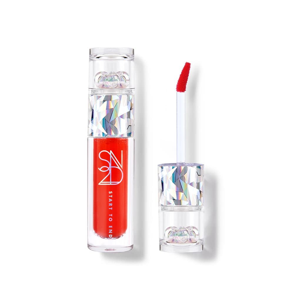S2ND Endluster Tint Water Tint | Long-Lasting Moisture Lips Stain, Vivid Color Lip Tint, High Pigment Color, Coated with Argan Oil