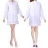 TopTie Custom Satin Long Sleeve Salon Smock, Unisex Barber Cape Jacket for Hair Stylist or Pet Grooming-White-M view 2
