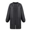 TopTie Custom Satin Long Sleeve Salon Smock, Unisex Barber Cape Jacket for Hair Stylist or Pet Grooming-White-M view 3