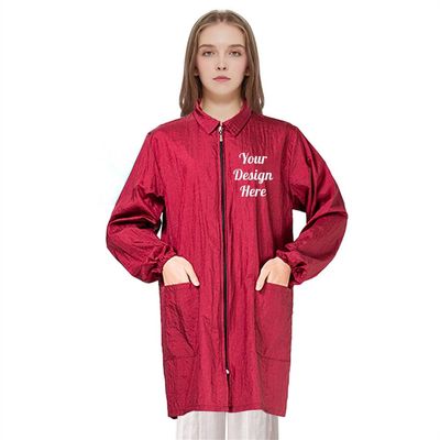TOPTIE Custom Embroidered Barber Cape Jacket, Long Sleeve Smock