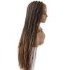 13"X6.5" Hand Tied Swiss Lace Front Cornrow Box Braided Women Wigs with Baby Hair Lightweight Synthetic 34" Long Straight Hair Glueless Wig (LL603836C, #1B/27T Black Mix Blonde Ombre Color) view 3