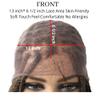 13"X6.5" Hand Tied Swiss Lace Front Cornrow Box Braided Women Wigs with Baby Hair Lightweight Synthetic 34" Long Straight Hair Glueless Wig (LL603836C, #1B/27T Black Mix Blonde Ombre Color) view 4