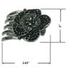 Set of 4 JCGY Hair Slide Crystal Sparkled Metal Hair Clamp 5A86104-1-4jetSapAmeCrys view 3