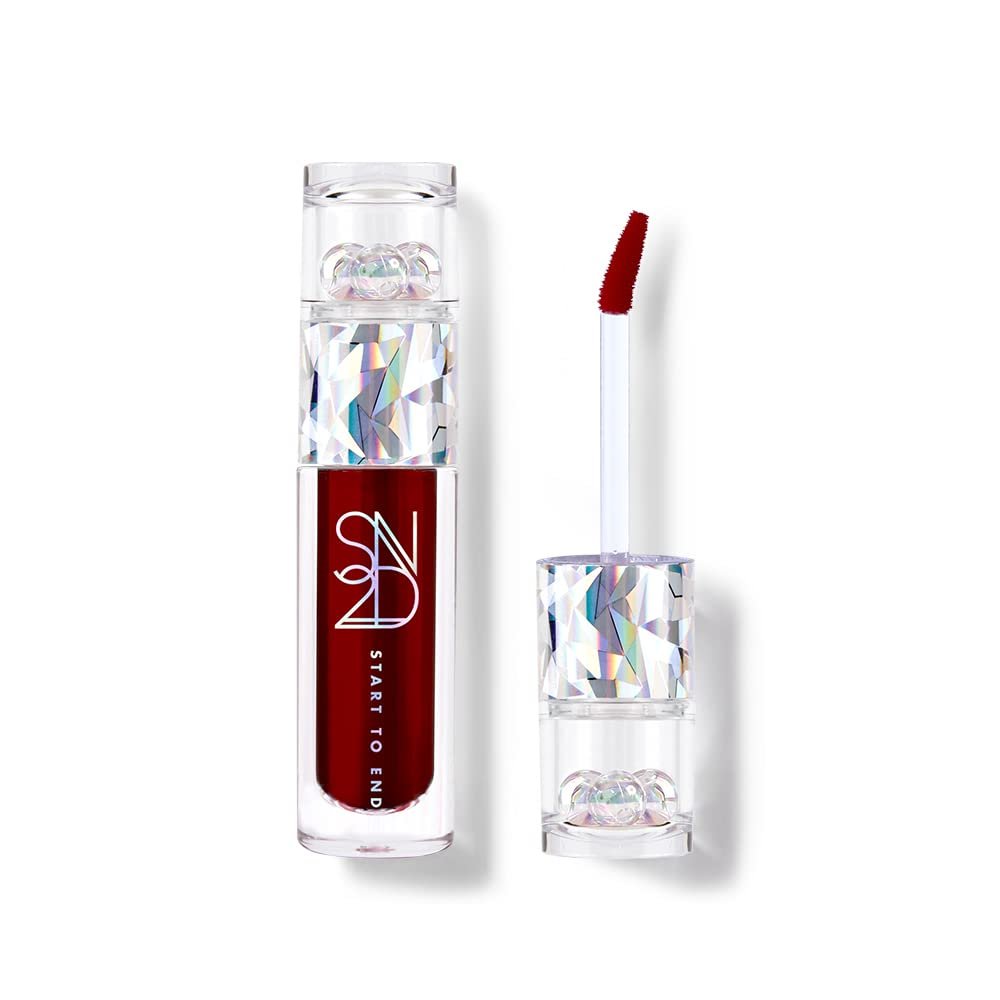 S2ND Endluster Tint | Water Tint Long-Lasting Moisture Lips Stain, Vivid Color Lip Tint, High Pigment Color, Coated with Argan Oil (#9 Red Athena, 3.9g)