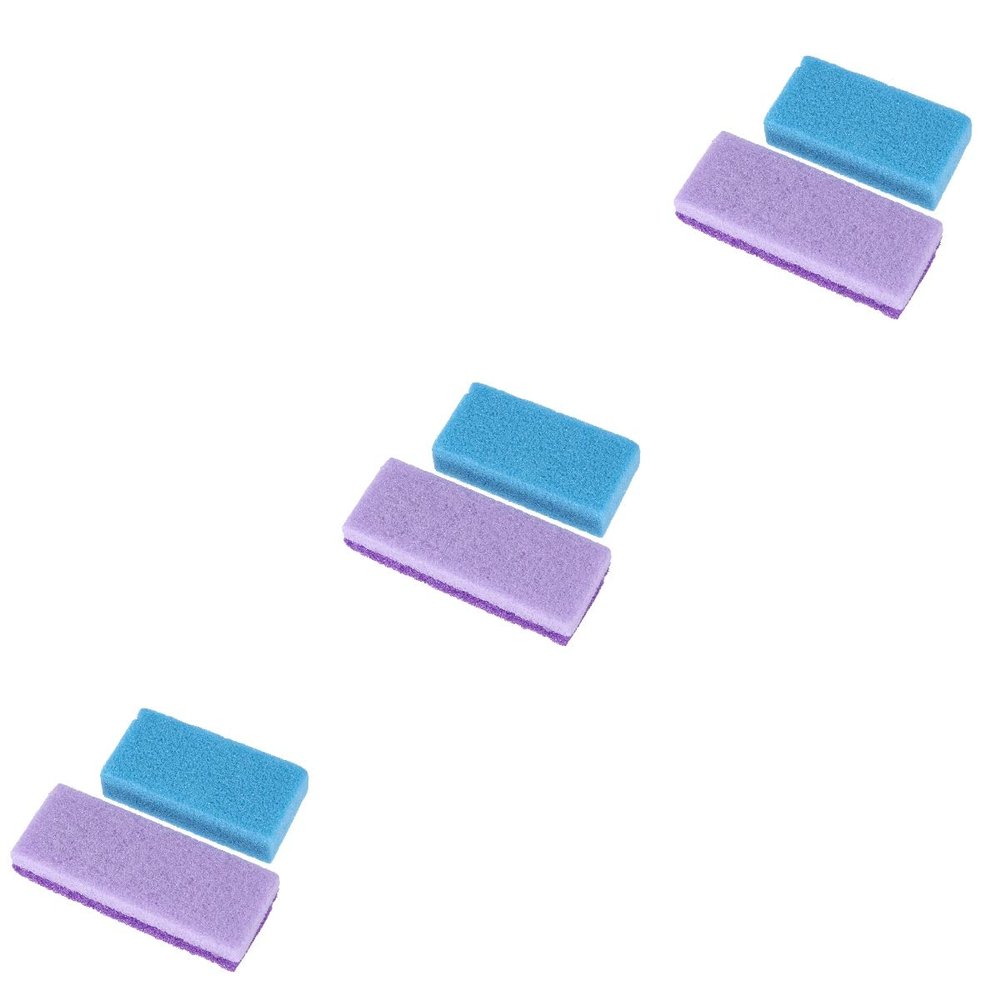 Healifty 3sets Shaver Foot Pumice Stone Portable Skin Remover Scrubber 2pcs*3 Random Color