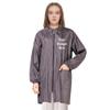 TopTie Custom Embroidered Hair Stylist Smock, Pet Grooming Haircut Hairdressing Barber Cape Shirt Jacket for Salon-Grey-L view 1