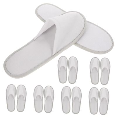 Cabilock 10pairs Non-slip Disposable Hotel Slippers for Guests Soft Blend for Travel Home and Hospitality Use and Full Coverage Design