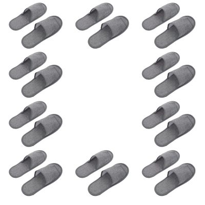 Cabilock 10 Pairs Linen Non-slip Slippers Convenient Slippers Non-slipper Indoor Travel One-off One-time Hotel Travel Spa
