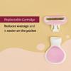 Carmesi Body Razor Mini for Women | 5-Blade Precision Shaving | Aloe Vera & Vitamin E Lubrication Strip | Travel Case Included | Smooth, Gentle Hair Removal for Sensitive Skin | 2 Count view 3