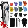 Chicclly Professional Hair Clippers for Men&Women, Low Noise Hair Cutting Kit with 10 Color Combs, LED Display, Gifts for Men, 5H Cordless Clippers and Trimmers Set with Scissors,Cape view 1