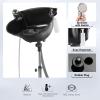 Artist hand Shampoo Bowl Portable Salon Sink with Adjustable Height and Drain; Sprinkler with Switch Hair Washing Basin Salon Chair Barber Deep Bowl view 4