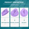 ARTIBETTER 2pcs Silicone Ear Models for Piercing Practice, Jewelry Display, Teaching, Sketching, Simulation Human Ear Models (Purple) view 4