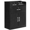 BarberPub Locking Storage Cabinet Barber Utility Unit Beauty Salon Station with Holders Styling Equipment with Drawers 2032 view 1