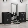 BarberPub Locking Storage Cabinet Barber Utility Unit Beauty Salon Station with Holders Styling Equipment with Drawers 2032 view 2