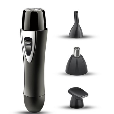 Feilx Nose and Ear Hair Trimmer, Professional Painless Nose Hair Remover for Men and Women, Battery-Operated,Waterproof Dual Edge Blades (Color : Black)
