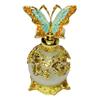 Gold Sea Green Butterfly Empty Perfume Bottle view 1
