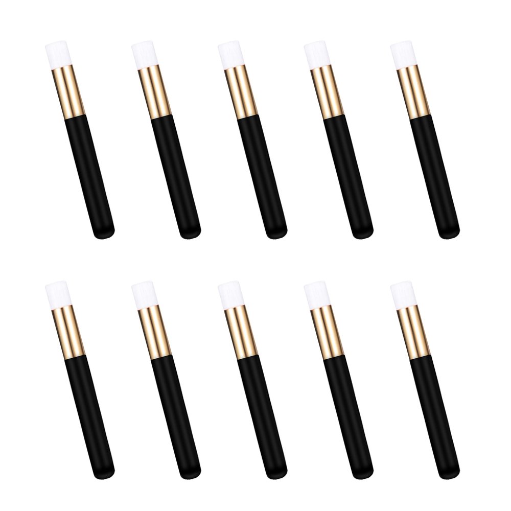 10 Pieces Lash Shampoo Brushes, Eyelash Brushes for Eyelash Extensions, Lash Brushes for Cleansing, Blackhead Peel Off Brushes, Nose Pore Facial Cleansing Brush (Black)