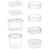 8Pcs Powder Puff Holder Round Square Makeup Sponge Beauty Sponge Carrying Case Powder Puff Container Makeup Egg Storage Box for Sponge view 1