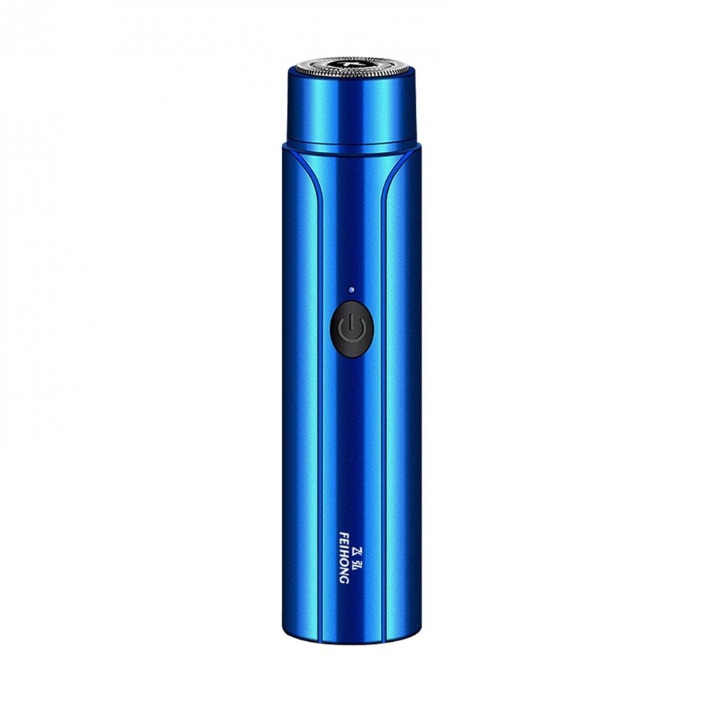 Fujiunia Electric Shavers for Men Mini Portable Waterproof Cordless Wet and Dry Use Beard Face Body Trimmer Electric Razor Blue One Size