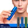 Fujiunia Electric Shavers for Men Mini Portable Waterproof Cordless Wet and Dry Use Beard Face Body Trimmer Electric Razor Blue One Size view 2