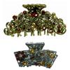 Set of 2 JCGY Jaw Clips Metal Hair Claws Antique Gold Plating RW86410-6132-2topAmber view 1