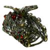 Set of 2 JCGY Jaw Clips Metal Hair Claws Antique Gold Plating RW86410-6132-2topAmber view 2