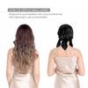 SissiLita 100% Silk Bonnet for Sleeping With Tie Band, Large Sleep Cap for Curly Hair, Wrap for Hair Care - Rich Black view 3