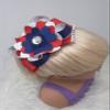 Boutique Hair Bow Red White Blue view 3