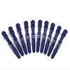 10pcs/set Multicolor Croc Clips Transparent Plastic Hairdresser Clip Hair Styling Sectioning Barrettes Professional Non Slip Alligator Clip Salon DIY Accessories Hairpins (10pcs-Dark Blue) view 3