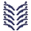 10pcs/set Multicolor Croc Clips Transparent Plastic Hairdresser Clip Hair Styling Sectioning Barrettes Professional Non Slip Alligator Clip Salon DIY Accessories Hairpins (10pcs-Dark Blue) view 4