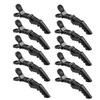 10pcs/set Multicolor Croc Clips Transparent Plastic Hairdresser Clip Hair Styling Sectioning Barrettes Professional Non Slip Alligator Clip Salon DIY Accessories Hairpins (10pcs-Black-1) view 1