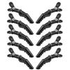 10pcs/set Multicolor Croc Clips Transparent Plastic Hairdresser Clip Hair Styling Sectioning Barrettes Professional Non Slip Alligator Clip Salon DIY Accessories Hairpins (10pcs-Black-1) view 4