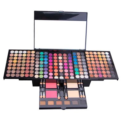 Backbayia Cosmetic Makeup Palette Set All In One Vanity Suit Eyeshadow Blusher Concealer Eyebrow Powder for Party Wedding