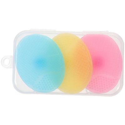 Healifty 1set Portable Silicone Bath Brush Bathing Brush Each Storage Box Gentle Massage Scrubber for Household Cleaning Tool Style