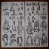 Black And Gray Religious Tattoo Flash 10 Sheets W/Lines, 11x14 Praying Hands, Sacred Heart, Memorial, Crosses, ECT. MONEY MAKERS view 1