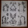 Black And Gray Religious Tattoo Flash 10 Sheets W/Lines, 11x14 Praying Hands, Sacred Heart, Memorial, Crosses, ECT. MONEY MAKERS view 4