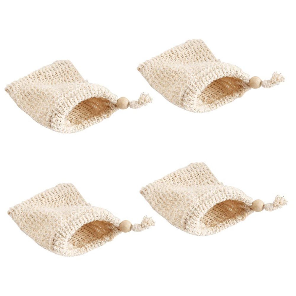 Beaupretty 4pcs Soap Storage Drawstring Cleansing Foaming Net Pouches for Handmade Soap for Efficient Skin