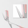 AKOAK 3 Pcs Eyebrow Clipper, Stainless Steel Brow Trimmer with Comb, Professional Beauty Trimmer for Shaping Male and Female Eyebrows (Black, Pink, Blue) view 4