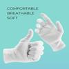 ANSMIO Cotton Gloves (2 Pairs), White, Moisturizing Night Gloves for Dry Hands, 100% Cotton, Size L view 2