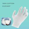 ANSMIO Cotton Gloves (2 Pairs), White, Moisturizing Night Gloves for Dry Hands, 100% Cotton, Size L view 3