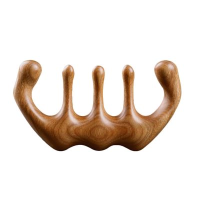 FOMIYES Wooden Hair Comb Portable Scalp Massage Tool Anti-Static Massage Comb for Blood Circulation Natural Sandalwood Design Present for Hair Care and Relaxation