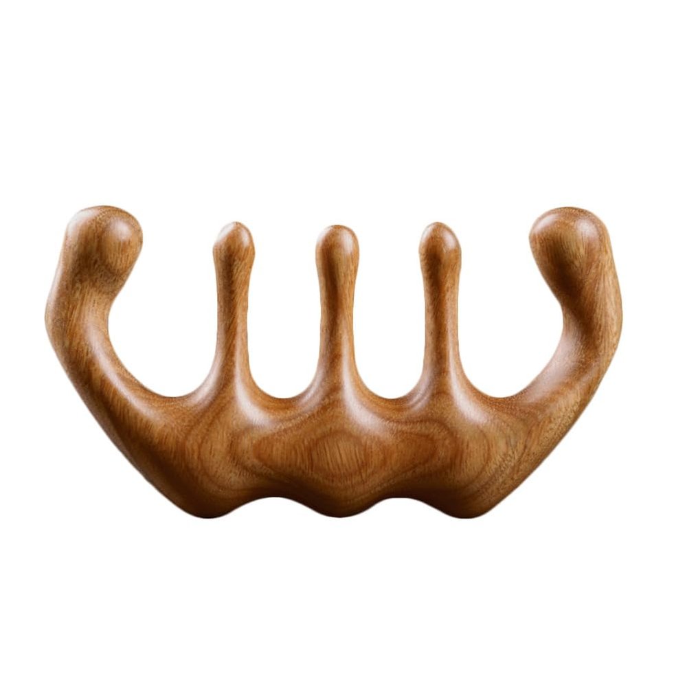 FOMIYES Wooden Hair Comb Portable Scalp Massage Tool Anti-Static Massage Comb for Blood Circulation Natural Sandalwood Design Present for Hair Care and Relaxation
